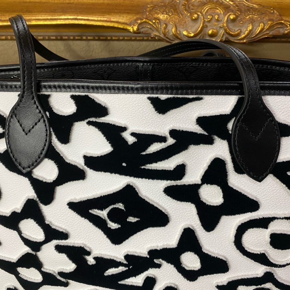Louis Vuitton Urs Fischer Neverfull MM Medium Limi Edition Black and White - Picture 7 of 16